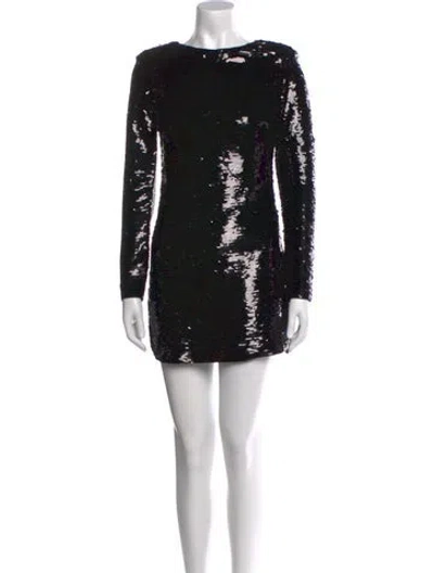 Pre-owned Frame Cowl Neck Mini Dress In Black