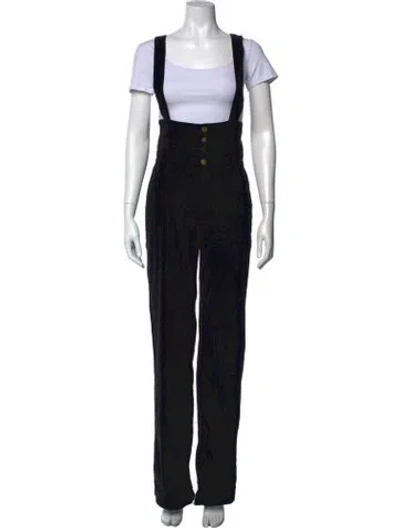 Pre-owned Frame Crew Neck Jumpsuit In Black