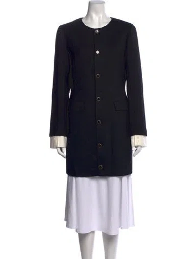 Pre-owned Frame Crew Neck Knee-length Dress In Blue