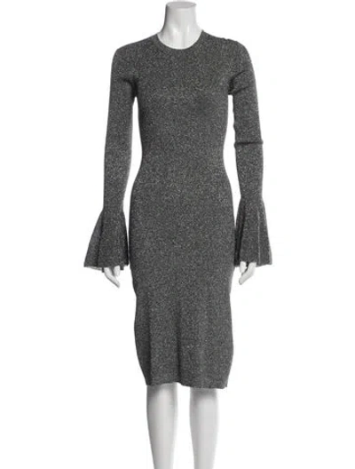 Pre-owned Frame Crew Neck Knee-length Dress W/ Tags In Blue