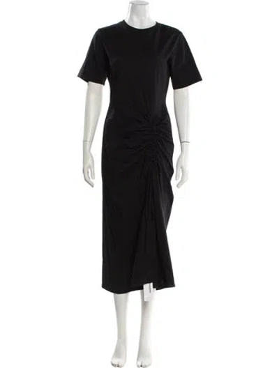 Pre-owned Frame Crew Neck Long Dress In Black