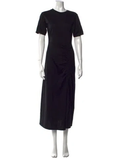 Pre-owned Frame Crew Neck Long Dress In Black