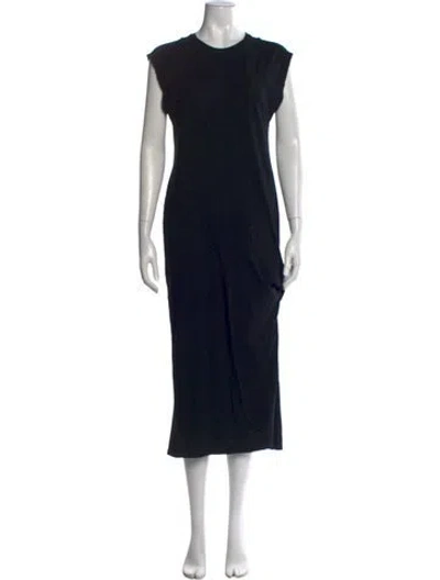 Pre-owned Frame Crew Neck Long Dress In Black
