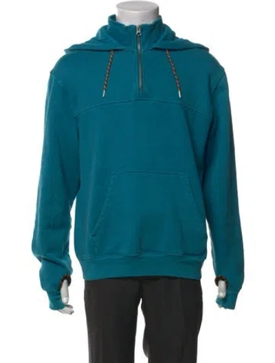 Pre-owned Frame Crew Neck Long Sleeve Hoodie In Blue