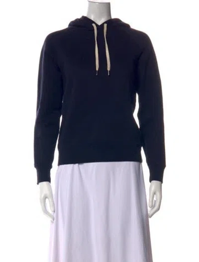 Pre-owned Frame Crew Neck Long Sleeve Hoodie In Blue