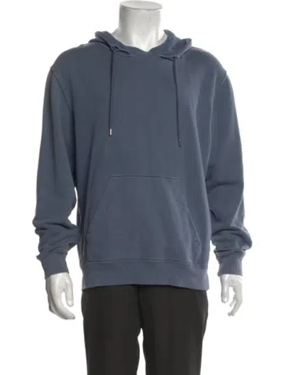 Pre-owned Frame Crew Neck Long Sleeve Hoodie In Blue