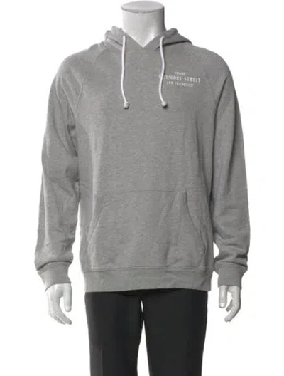 Pre-owned Frame Crew Neck Long Sleeve Hoodie In Gray
