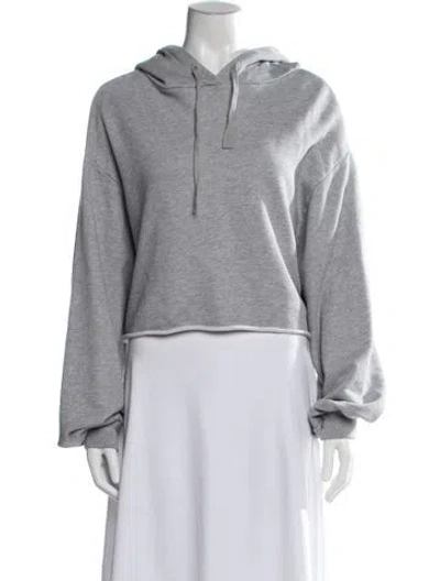 Pre-owned Frame Crew Neck Long Sleeve Hoodie In Gray