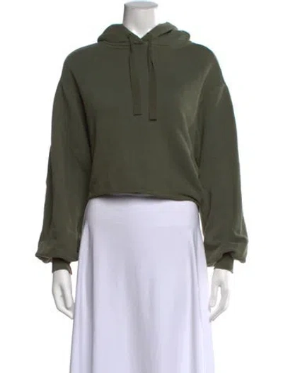Pre-owned Frame Crew Neck Long Sleeve Hoodie In Green
