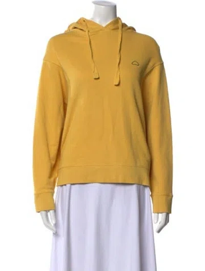 Pre-owned Frame Crew Neck Long Sleeve Hoodie In Yellow