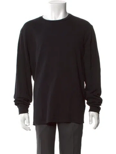 Pre-owned Frame Crew Neck Long Sleeve Pullover In Black