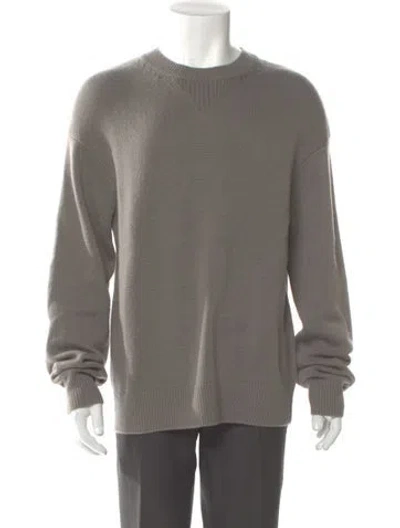 Pre-owned Frame Crew Neck Long Sleeve Pullover In Gray