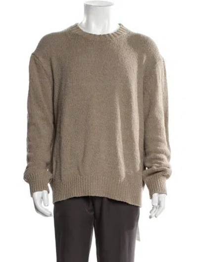 Pre-owned Frame Crew Neck Long Sleeve Pullover In Gray