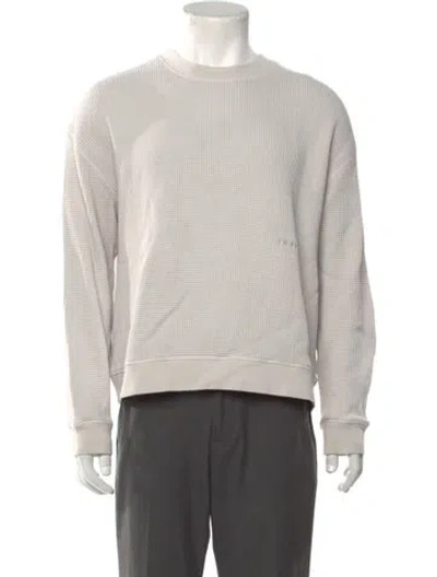 Pre-owned Frame Crew Neck Long Sleeve Pullover In Grey