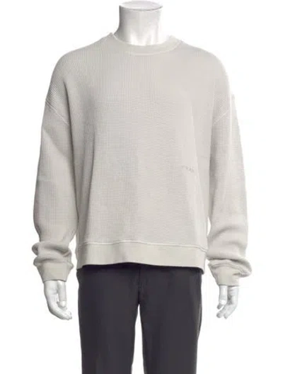 Pre-owned Frame Crew Neck Long Sleeve Pullover In Neutral