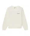 Frame Crew Neck Long Sleeve Sweatshirt In White