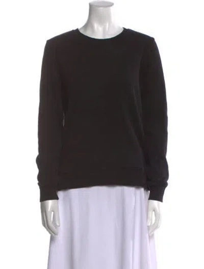 Pre-owned Frame Crew Neck Long Sleeve Sweatshirt In Black