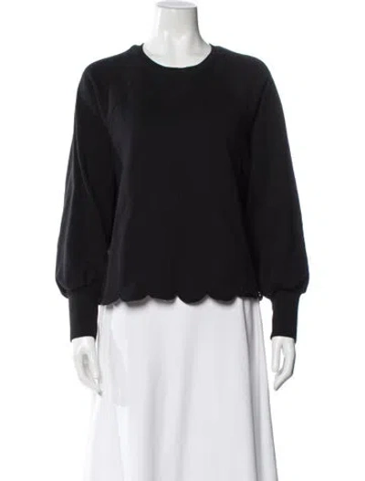 Pre-owned Frame Crew Neck Long Sleeve Sweatshirt In Black