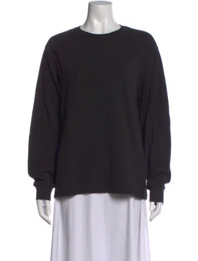 Pre-owned Frame Crew Neck Long Sleeve Sweatshirt In Black