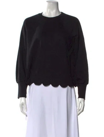 Pre-owned Frame Crew Neck Long Sleeve Sweatshirt In Black