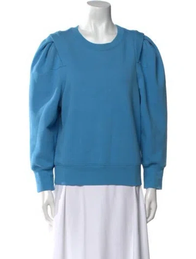 Pre-owned Frame Crew Neck Long Sleeve Sweatshirt In Blue