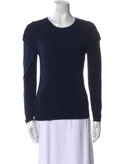 Pre-owned Frame Crew Neck Long Sleeve Sweatshirt In Blue