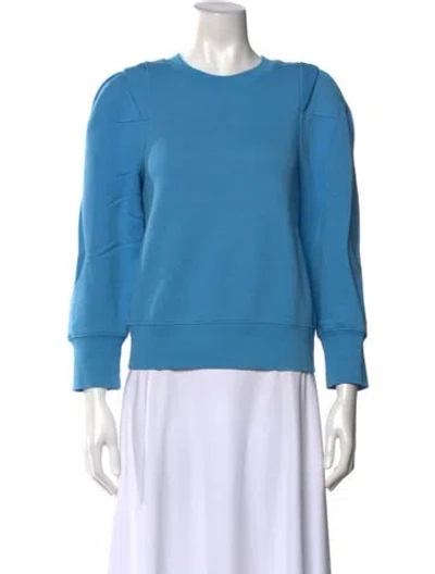 Pre-owned Frame Crew Neck Long Sleeve Sweatshirt In Blue