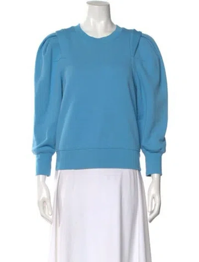 Pre-owned Frame Crew Neck Long Sleeve Sweatshirt In Blue