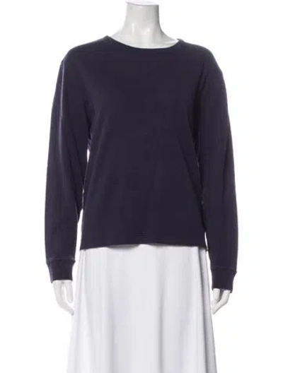 Pre-owned Frame Crew Neck Long Sleeve Sweatshirt In Blue