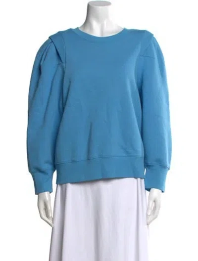 Pre-owned Frame Crew Neck Long Sleeve Sweatshirt In Blue