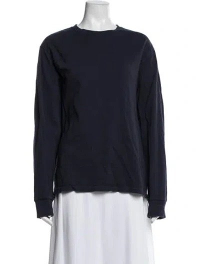 Pre-owned Frame Crew Neck Long Sleeve Sweatshirt In Blue