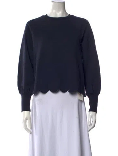 Pre-owned Frame Crew Neck Long Sleeve Sweatshirt In Blue