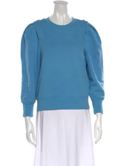 Pre-owned Frame Crew Neck Long Sleeve Sweatshirt In Blue
