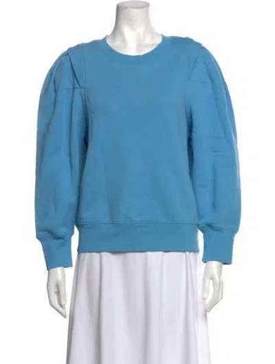 Pre-owned Frame Crew Neck Long Sleeve Sweatshirt In Blue