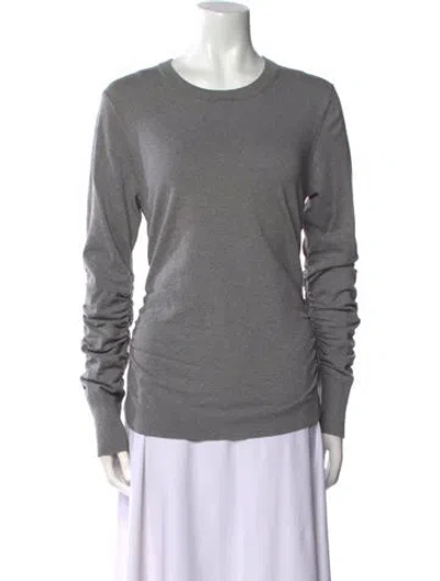 Pre-owned Frame Crew Neck Long Sleeve Sweatshirt In Gray