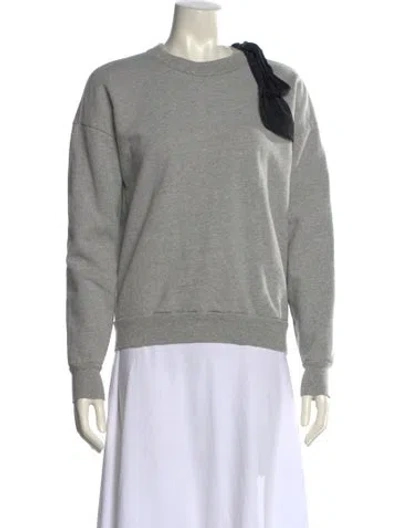 Pre-owned Frame Crew Neck Long Sleeve Sweatshirt In Gray