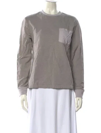 Pre-owned Frame Crew Neck Long Sleeve Sweatshirt In Gray