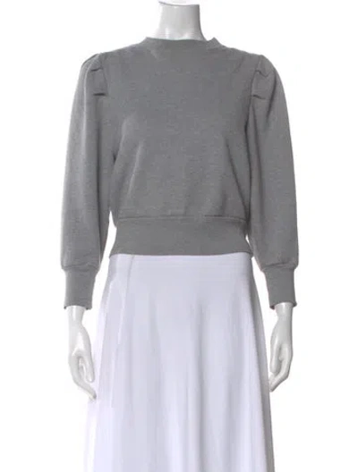 Pre-owned Frame Crew Neck Long Sleeve Sweatshirt In Gray