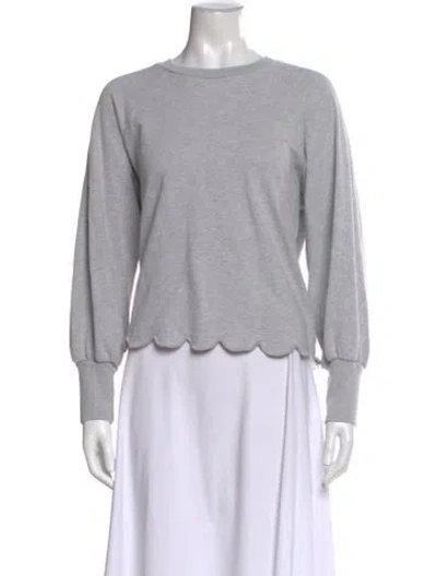 Pre-owned Frame Crew Neck Long Sleeve Sweatshirt In Gray