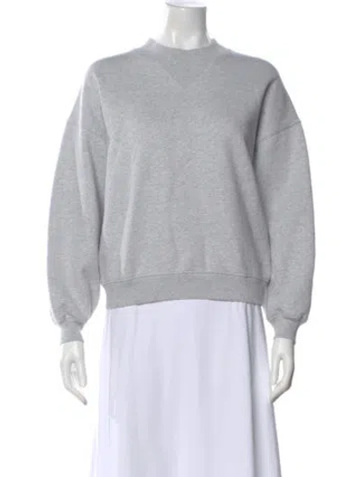 Pre-owned Frame Crew Neck Long Sleeve Sweatshirt In Gray