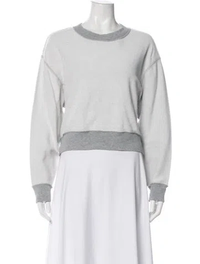 Pre-owned Frame Crew Neck Long Sleeve Sweatshirt In Gray