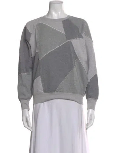 Pre-owned Frame Crew Neck Long Sleeve Sweatshirt In Gray