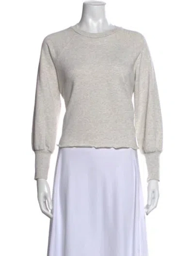 Pre-owned Frame Crew Neck Long Sleeve Sweatshirt In Gray