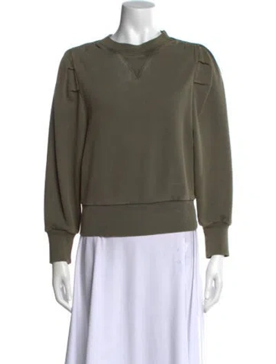 Pre-owned Frame Crew Neck Long Sleeve Sweatshirt In Green