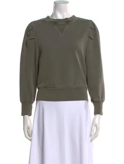 Pre-owned Frame Crew Neck Long Sleeve Sweatshirt In Green