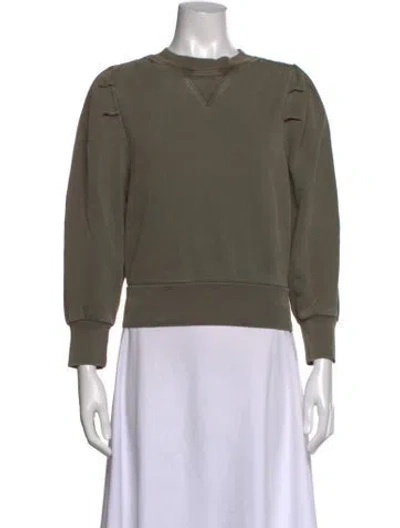 Pre-owned Frame Crew Neck Long Sleeve Sweatshirt In Green