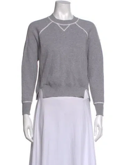 Pre-owned Frame Crew Neck Long Sleeve Sweatshirt In Grey