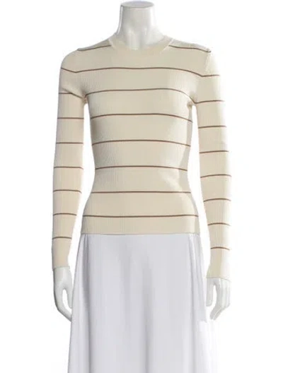 Pre-owned Frame Crew Neck Long Sleeve Sweatshirt In Neutral