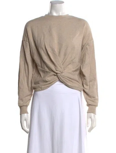 Pre-owned Frame Crew Neck Long Sleeve Sweatshirt In Neutrals