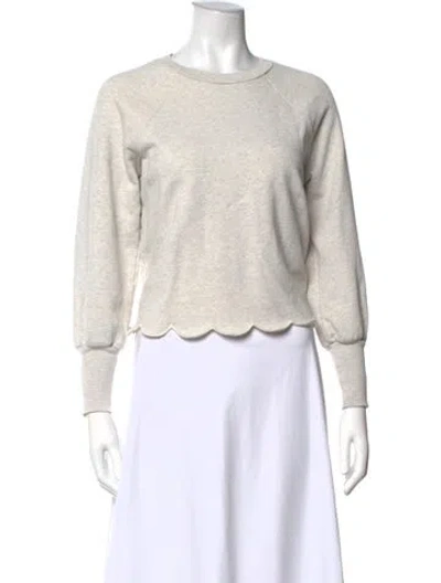 Pre-owned Frame Crew Neck Long Sleeve Sweatshirt In Neutrals
